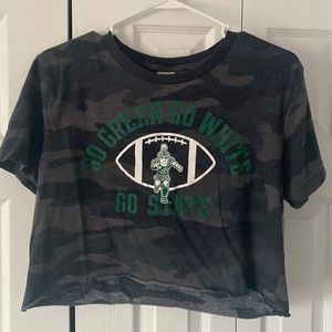 Michigan State Victoria’s Secret cropped tshirt
